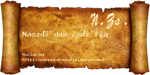 Naszádos Zsófia névjegykártya