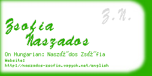 zsofia naszados business card